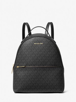 Dámské Batoh Michael Kors Sheila Medium Logo Černé | 124698-YSC