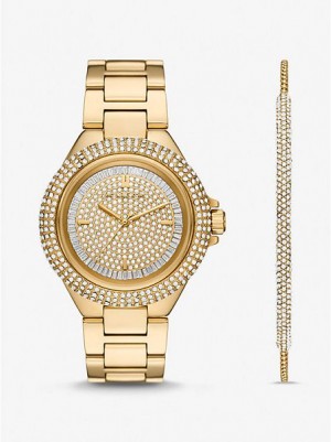 Dámské Hodinky Michael Kors Oversized Camille Pave Zlaté | 503168-WSA