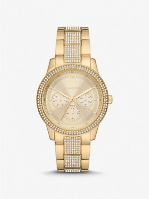 Dámské Hodinky Michael Kors Oversized Tibby Pave Zlaté | 054219-OPY