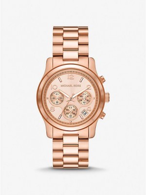 Dámské Hodinky Michael Kors Runway Růžové Zlaté | 523694-UVP