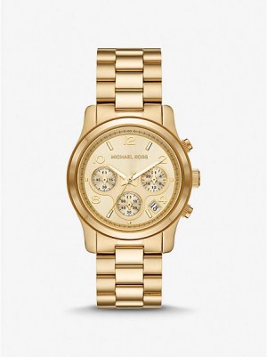 Dámské Hodinky Michael Kors Runway Zlaté | 451378-PZH