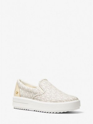 Dámské Slip On Tenisky Michael Kors Emmett Logo Světle Žluté | 028137-MOX