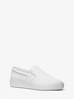 Dámské Slip On Tenisky Michael Kors Keaton Logo Černé Bílé | 973268-CVK