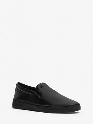 Dámské Slip On Tenisky Michael Kors Keaton Læder Černé | 457286-AZL