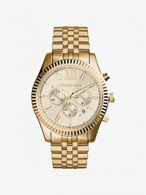 Pánské Hodinky Michael Kors Lexington Zlaté | 426371-OIV