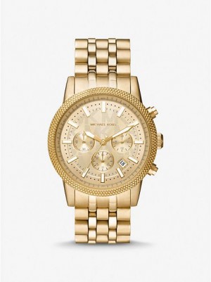 Pánské Hodinky Michael Kors Oversized Hutton Zlaté | 035629-NKC