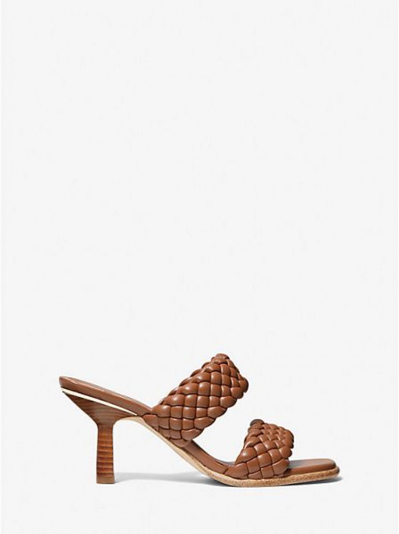 Dámské Boty Mules Michael Kors Amelia Braided Hnědé | 846709-WTB