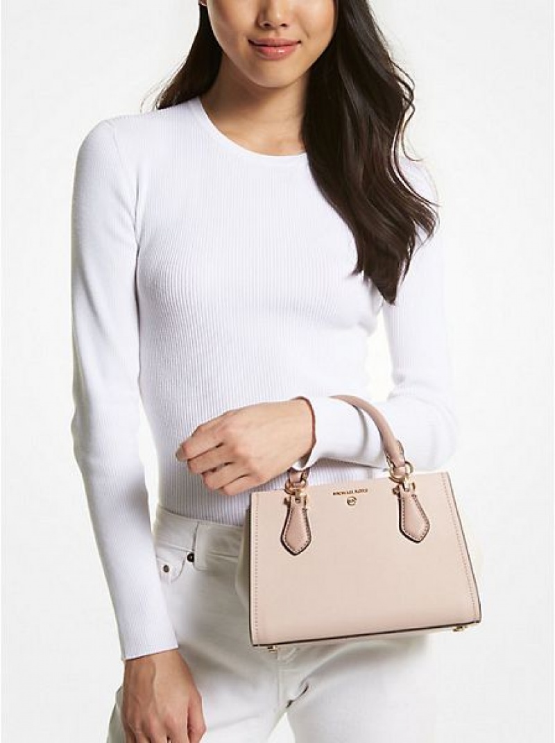 Dámské Crossbody Kabelky Michael Kors Marilyn Small Color-block Saffiano Læder Růžové | 497513-WUI