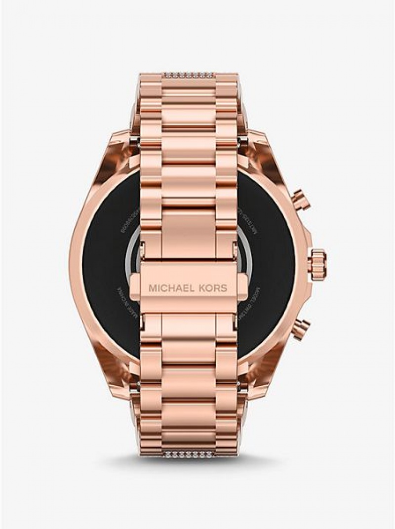 Dámské Hodinky Michael Kors Gen 6 Bradshaw Pave Smart Růžové Zlaté | 283049-QNL