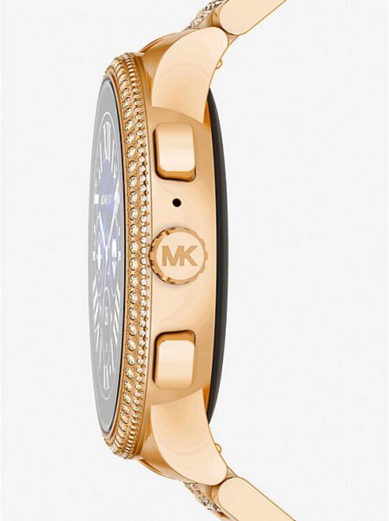 Dámské Hodinky Michael Kors Gen 6 Camille Pave Smart Zlaté | 470956-WTA