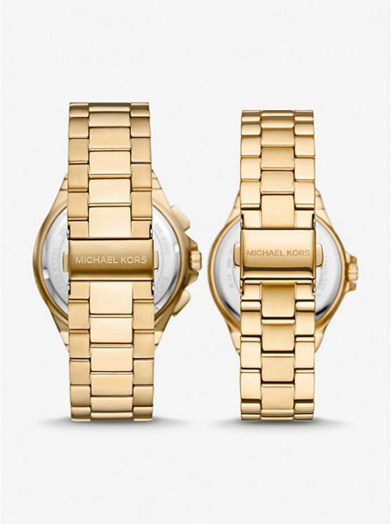 Dámské Hodinky Michael Kors Lennox His And Hers Pave Zlaté | 496587-KWV