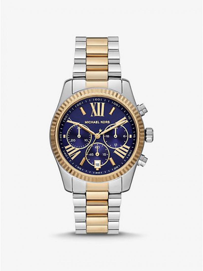 Dámské Hodinky Michael Kors Lexington Stříbrné Zlaté | 578320-DBO