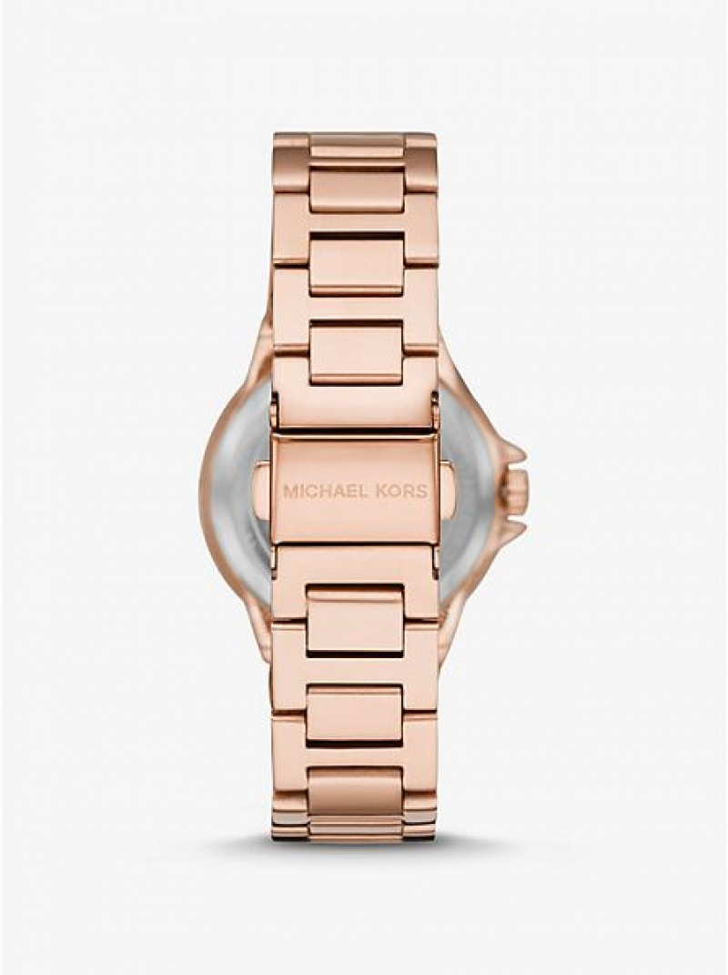 Dámské Hodinky Michael Kors Mini Camille Pave Růžové Zlaté | 628419-JBK