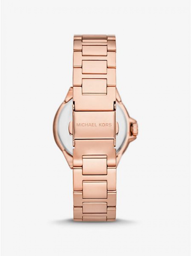 Dámské Hodinky Michael Kors Mini Camille Růžové Zlaté | 496583-EAY