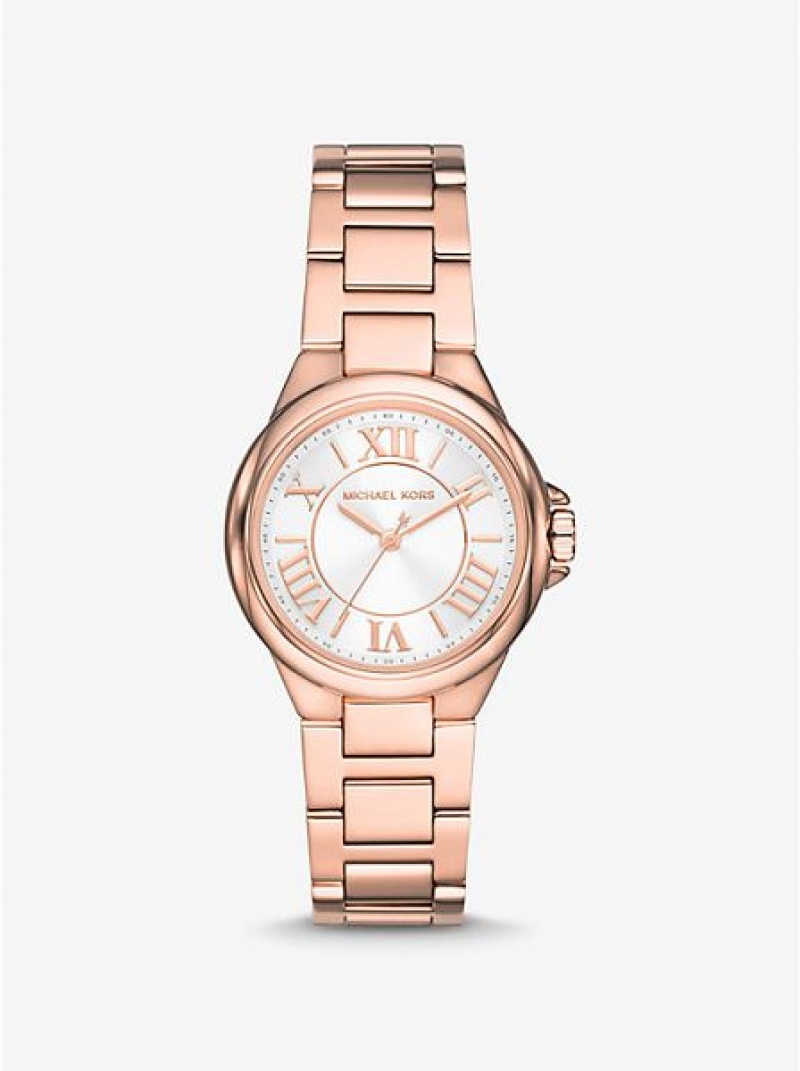 Dámské Hodinky Michael Kors Mini Camille Růžové Zlaté | 496583-EAY