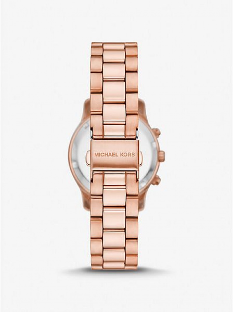 Dámské Hodinky Michael Kors Mini Runway Růžové Zlaté | 983026-TNQ