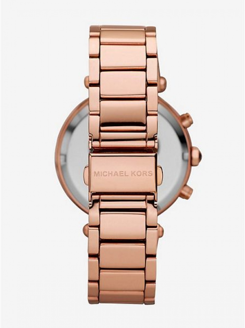 Dámské Hodinky Michael Kors Parker Růžové Zlaté | 659408-ZRC