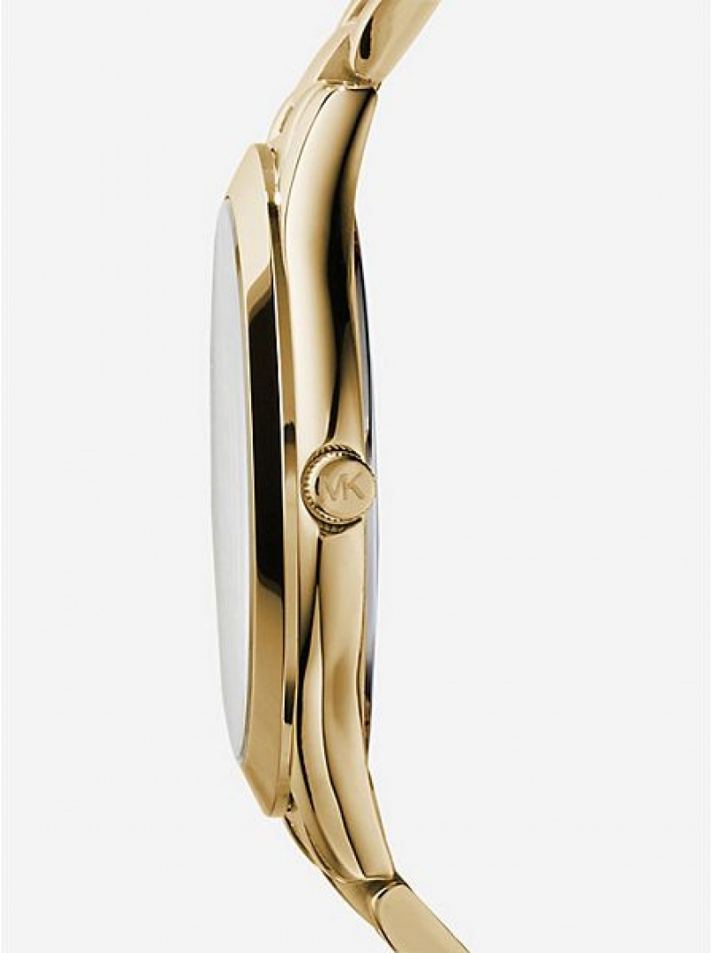 Dámské Hodinky Michael Kors Slim Runway Stainless Steel Zlaté | 516732-CWF