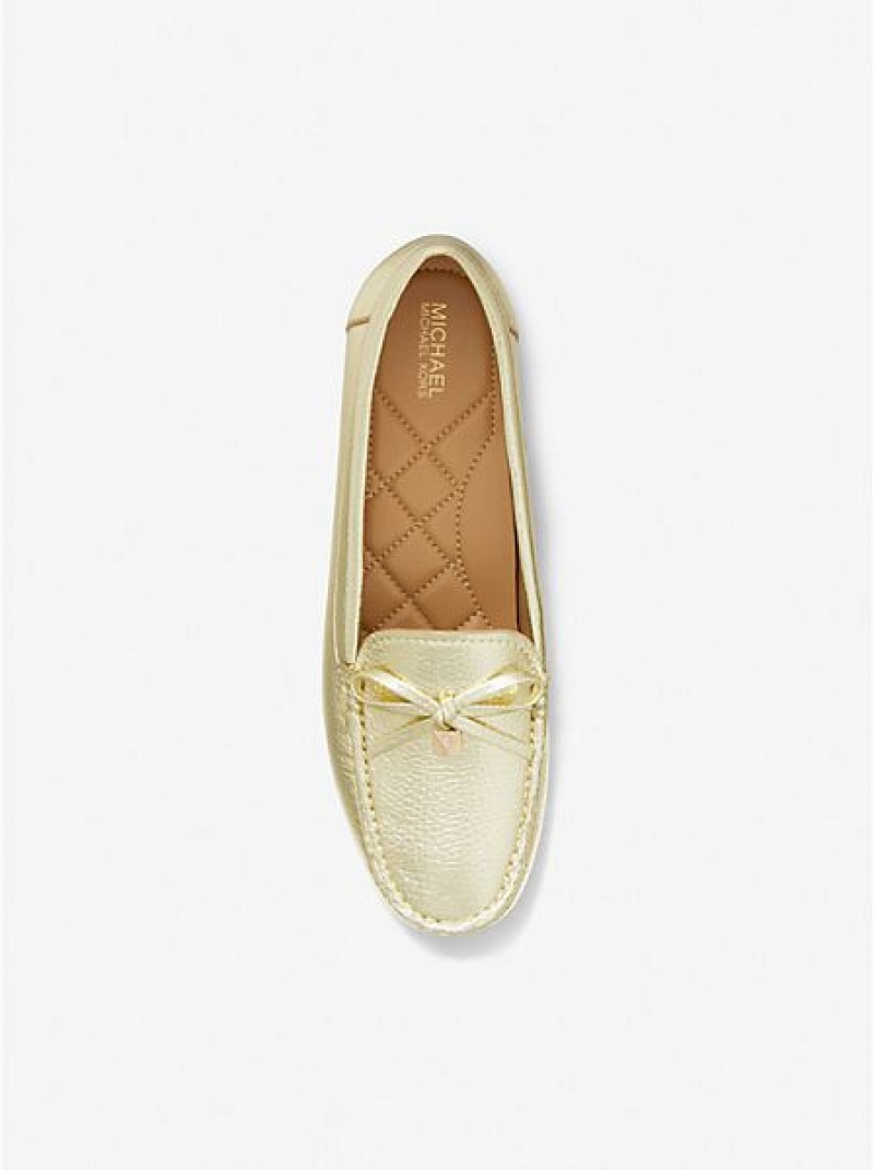 Dámské Loafers Michael Kors Juliette Metallic Læder Zlaté | 879143-HXK