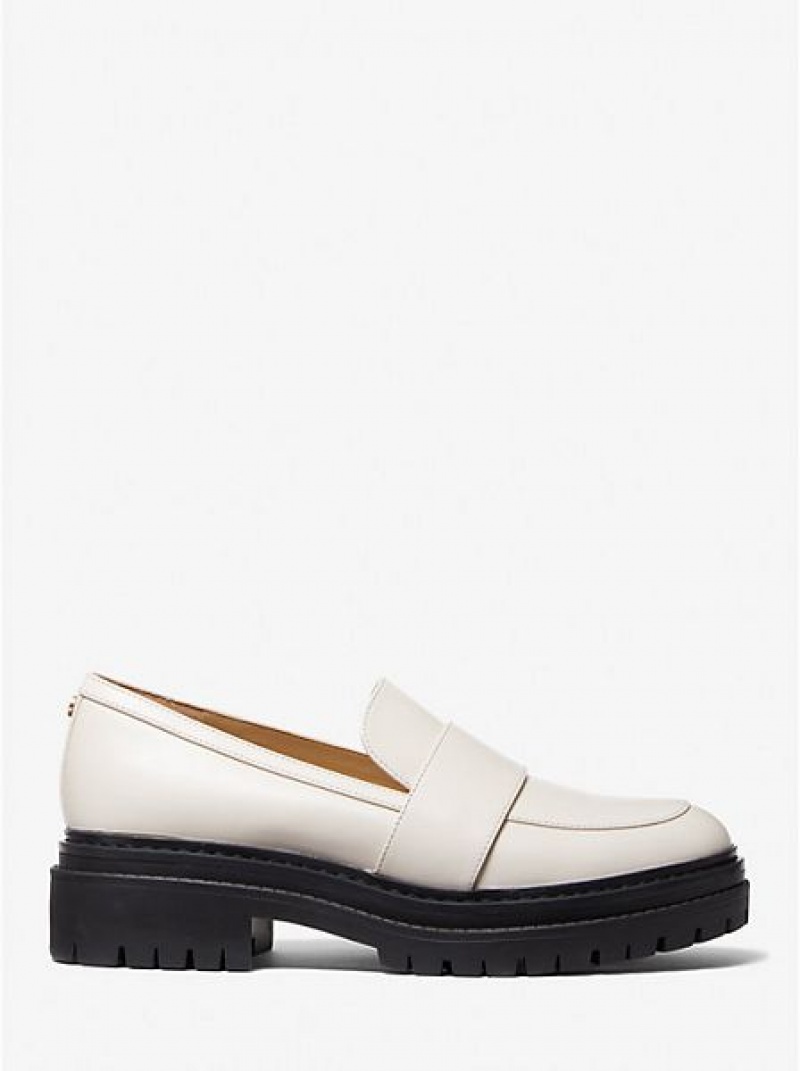 Dámské Loafers Michael Kors Parker Læder Krém | 546803-HBZ