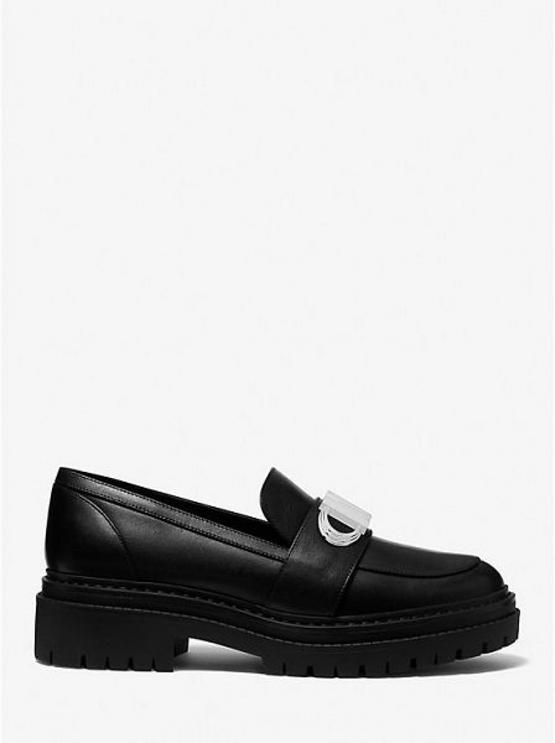 Dámské Loafers Michael Kors Parker Læder Černé | 127593-CWP