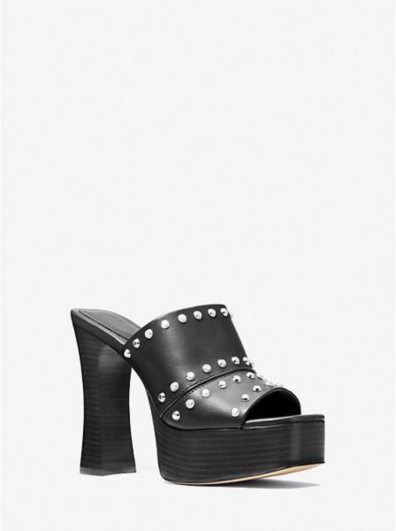 Dámské Sandály na Platformě Michael Kors Jagger Studded Černé | 469257-YQE