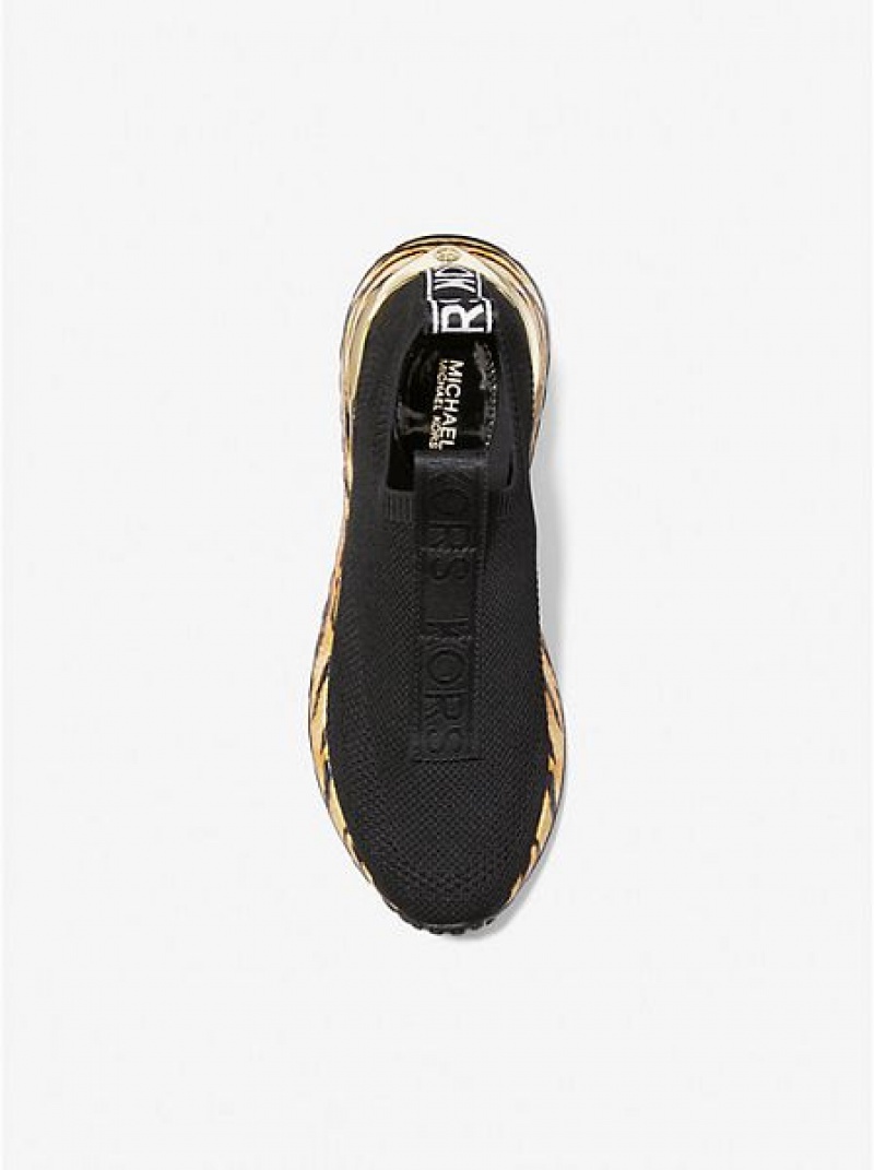 Dámské Slip On Tenisky Michael Kors Bodie Logo Tape Mesh Černé | 734102-YBD