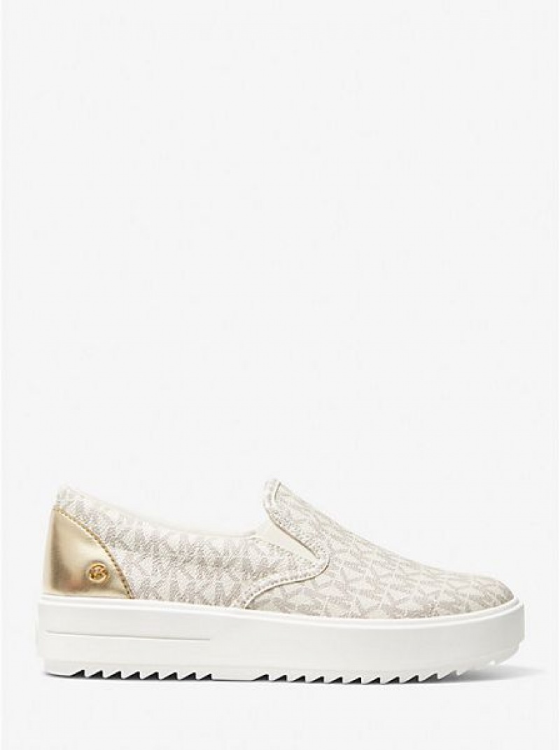 Dámské Slip On Tenisky Michael Kors Emmett Logo Světle Žluté | 028137-MOX