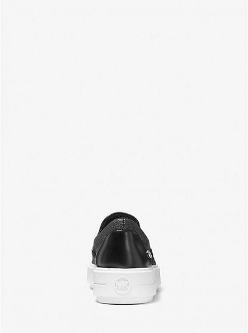 Dámské Slip On Tenisky Michael Kors Emmett Logo Černé | 430972-WFE