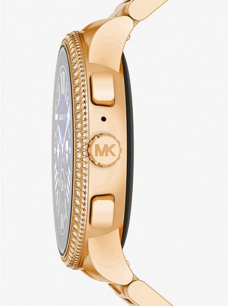 Pánské Hodinky Michael Kors Gen 6 Camille Pave Smart Zlaté | 172563-QMY