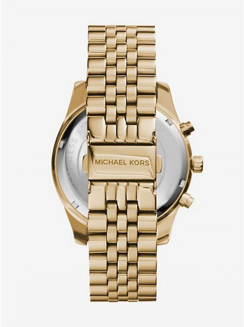 Pánské Hodinky Michael Kors Lexington Zlaté | 426371-OIV